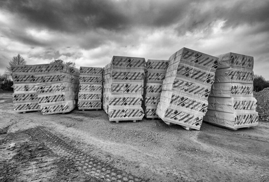 Fotoausstellung Bau einer Kanzlei - Baumaterial