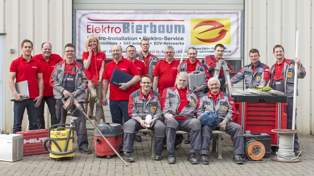 Gruppenfoto Team Elektro-Bierbaum