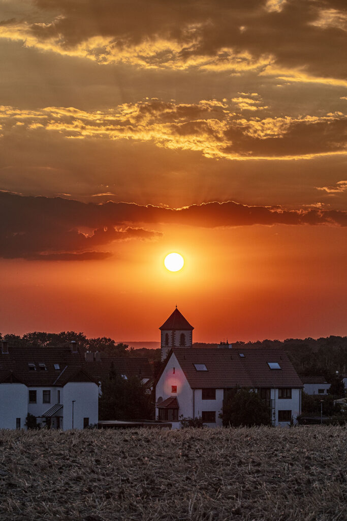 Sonnenuntergang über Göttingen-Nikolausberg